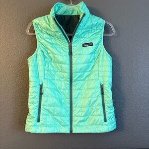 PATAGONIA • Nano puff quilted vest - Small - mint